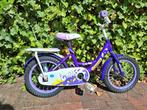 Kinderfiets paars 14 inch, Ophalen, Gebruikt, Minder dan 16 inch, Zijwieltjes