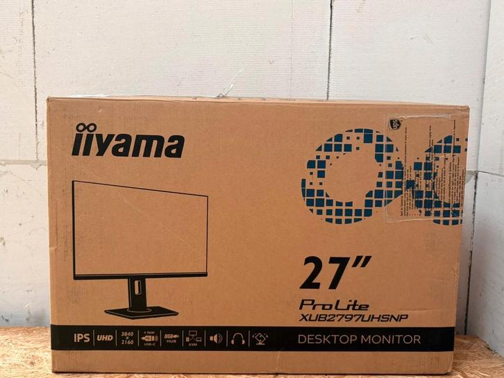 iiyama ProLite XUB2797UHSNP-B1 - 27" 4K USB-C Monitor, Computers en Software, Monitoren, Nieuw, 60 Hz of minder, DisplayPort, HDMI