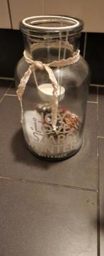 Glazen stolp met waxinelichthouder Riverdale, Ophalen of Verzenden, Overige materialen, Minder dan 25 cm