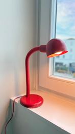 Vintage rode bureaulamp Happylight S779, Huis en Inrichting, Lampen | Tafellampen, Ophalen of Verzenden, Minder dan 50 cm