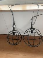 Twee mooie metalen bollampen (hang), Ophalen, Zo goed als nieuw, Metaal of Aluminium