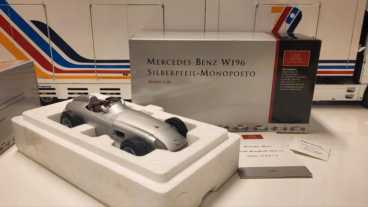 CMC Mercedes-Benz W196 Silberpfeil Monoposto - 1954, Hobby en Vrije tijd, Modelauto's | 1:18, Zo goed als nieuw, Auto, Overige merken