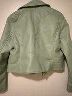 Leren jasje en blouse, Ophalen of Verzenden, Zo goed als nieuw, Maat 38/40 (M), Groen