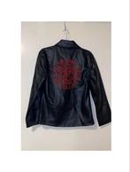 Vintage Y2K Leren Bikerjas - Japanse Stijl, Maat 38/40 (M), Zwart, Ophalen of Verzenden, Zo goed als nieuw