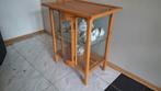 Blankeikenhouten Vitrinekastje met Glazen Deur, Huis en Inrichting, Minder dan 50 cm, Eikenhout, Vintage, Ophalen of Verzenden
