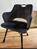 Eetkamerstoelen velvet antraciet 2 stuks, Ophalen, Overige materialen, Gebruikt, Twee