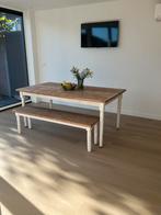 Eettafel (set), Huis en Inrichting, 200 cm of meer, Zo goed als nieuw, Rechthoekig, 50 tot 100 cm