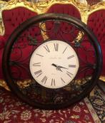 Grote klok - wandklok vintage van Dia. 91 cm - rond - brons, Huis en Inrichting, Woonaccessoires | Klokken, Ophalen of Verzenden