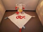 c1 Tiamo olifant doekje abc met piep in buik gekleurd, Kinderen en Baby's, Speelgoed | Knuffels en Pluche, Ophalen of Verzenden