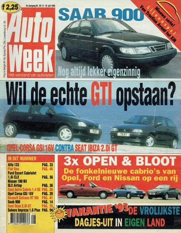 Autoweek 1993 nr. 28 (o.a. Ford Escort & Opel Astra Cabrio) beschikbaar voor biedingen
