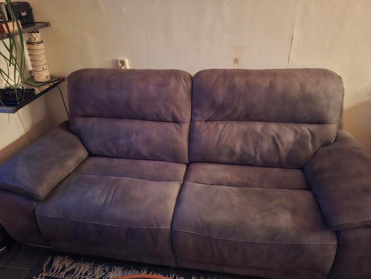 twee en half zitter inclusief fauteuil, Huis en Inrichting, Banken | Sofa's en Chaises Longues, 75 tot 100 cm, Leer, Ophalen