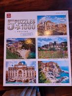 5 puzzels v 1000 stukjes, Ophalen of Verzenden, 500 t/m 1500 stukjes, Zo goed als nieuw