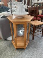 Kast mooi blank eiken vitrine kastje met dienblad, Huis en Inrichting, Kasten | Vitrinekasten, Ophalen of Verzenden, 25 tot 50 cm