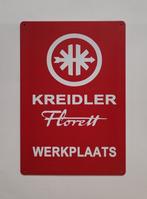 Kreidler Florett werkplaats rood reclamebord van metaal deco, Verzamelen, Merken en Reclamevoorwerpen, Reclamebord, Info@deconoord.nl