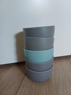 Royal VKB schaaltjes, grijs en mint, doorsnee 10cm, 5 stuks, Overige materialen, Ophalen of Verzenden, Effen, Schaal of Schalen