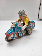 Blikken motorrijder met zijspan, made in china, Antiek en Kunst, Antiek | Speelgoed, Ophalen of Verzenden