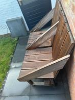 Tuin banken van harde vlonderplanken set van 2, Ophalen of Verzenden, Zo goed als nieuw, Hout