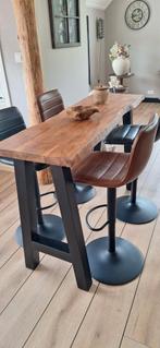 Bartafel inclusief barkrukken 150/48/98, Huis en Inrichting, Tafels | Eettafels, Ophalen, 100 tot 150 cm, 50 tot 100 cm, Zo goed als nieuw
