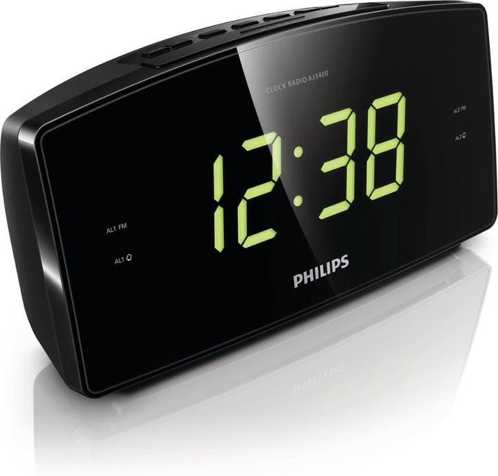 Philips AJ3400 – Wekkerradio – FM – Groot LED-display, Witgoed en Apparatuur, Wekkers, Nieuw, Digitaal, Ophalen of Verzenden