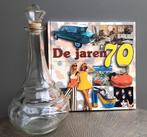 Vintage glazen Wijn Fruit Water karaf fles met stop, Ophalen of Verzenden