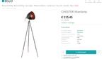 Staande lamp / Vloerlamp zwart met koper, Eglo, ZGAN, Huis en Inrichting, Lampen | Vloerlampen, Ophalen, 100 tot 150 cm, Zo goed als nieuw