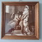 Religieuze wandtegel Rechteren 16: 4-5 Samson en Delilah, Ophalen of Verzenden, Zo goed als nieuw, Overige typen