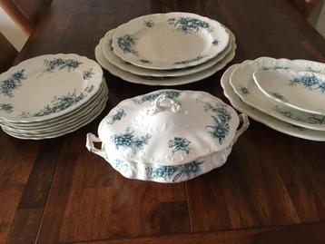  Antiek servies onderdelen decor ORCHIDEE Petrus Regout beschikbaar voor biedingen