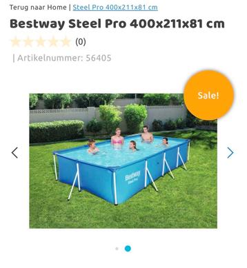 Zwembad 400 x 211 x 81 beschikbaar voor biedingen