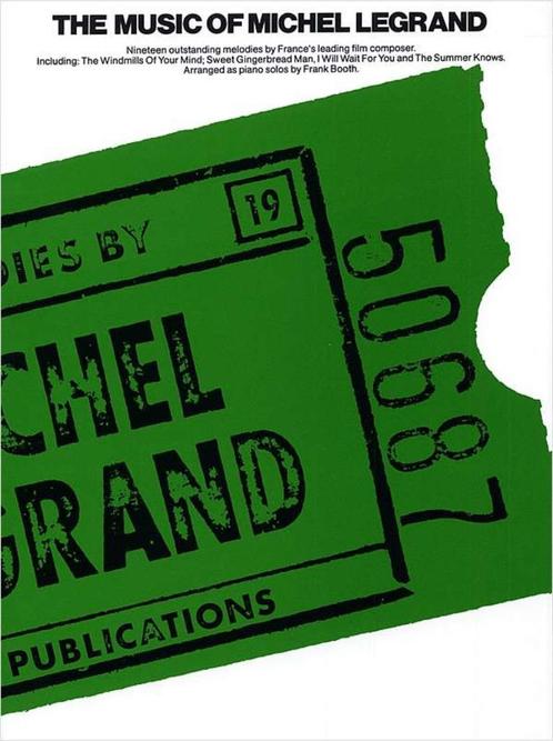Piano: The music of Michel Legrand---MOOI!!, Muziek en Instrumenten, Bladmuziek, Gebruikt, Blues, Piano, Ophalen of Verzenden