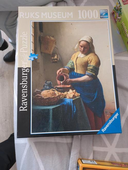 Rijksmuseum Puzzel - Melkmeisje Vermeer - 1000 stukjes, Hobby en Vrije tijd, Denksport en Puzzels, Zo goed als nieuw, Legpuzzel