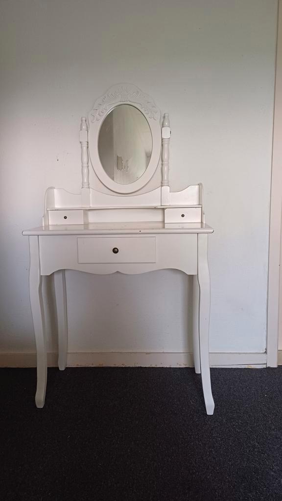Mooie Make-up Tafel met Spiegel, Huis en Inrichting, Tafels | Kaptafels, Gebruikt, 100 tot 150 cm, 50 tot 100 cm, Hout, Ophalen of Verzenden