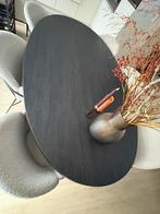 Ovale zwarte eettafel Merida 220 x 120 cm, Huis en Inrichting, Tafels | Eettafels, Ophalen, 100 tot 150 cm, 200 cm of meer, Zo goed als nieuw