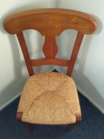 Houten stoelen met rieten zitting (2 stuks), Huis en Inrichting, Stoelen, Ophalen, Gebruikt, Bruin, Twee