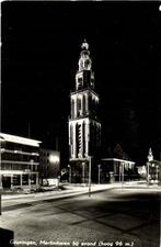 Groningen, Martinitoren bij avond [hoog 96 m.] - ongelopen, Ophalen of Verzenden, Voor 1920, Ongelopen, Groningen