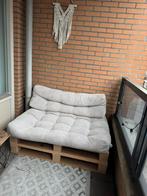 Outdoor pallet couch with cushion, Gebruikt, Loungeset, Bank, Hout