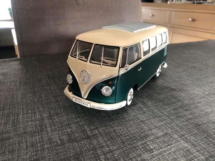 Welly 1/18 Volkswagen t1 microbus uit 1963 zonder doos, Hobby en Vrije tijd, Modelauto's | 1:18, Zo goed als nieuw, Auto, Welly