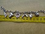 zilveren armband met antieke bedels [426], Verzenden, Zo goed als nieuw, Met bedels of kralen, Zilver