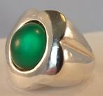 Vintage ring met Chalcedoon, massief zilver, 10.49 gram, Verzenden, Zilver, Ring, Met edelsteen