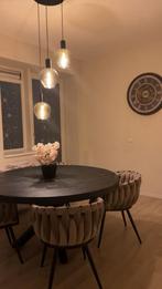 Top kwaliteit Tafel mango hout zonder stoelen, Ophalen of Verzenden, Zo goed als nieuw, Vijf personen of meer, Rond