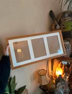 Grote houten fotolijst voor drie grote school foto’s, Ophalen of Verzenden