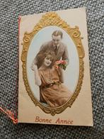 Brocante relief dubbele ansichtkaart, Verzamelen, Ophalen of Verzenden, Voor 1920, Overige thema's