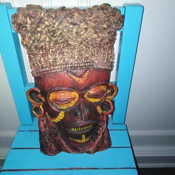 Chokwe Mukashi wa Mwana Pwo masker wanddecoratie beschikbaar voor biedingen