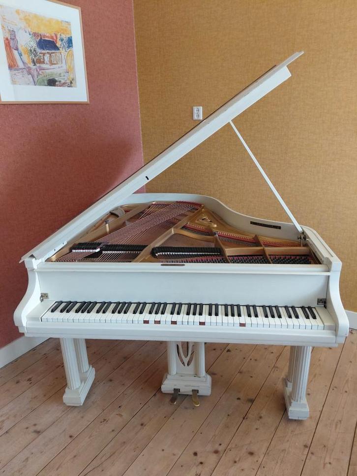 Witte Ibach Vleugel - Gestemd tot 2025, Muziek en Instrumenten, Piano's, Gebruikt, Vleugel, Wit, Ophalen