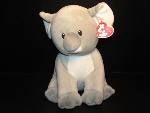 TY KOALA BEER CHERISH VELOURS LICHTGRIJS MET WITTE VOOR EN O, Kinderen en Baby's, Speelgoed | Knuffels en Pluche, Nieuw, Beer