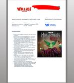 Halloween fright night tickets 2 stuks!, Tickets en Kaartjes, Twee personen, Oktober