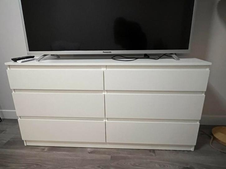 IKEA Malm Ladekast - 6 Lades - Wit, Huis en Inrichting, Kasten | Ladekasten, Zo goed als nieuw, Minder dan 100 cm, 150 tot 200 cm