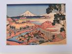 Japanse Prent met Berg Fuji Landschap, Ophalen of Verzenden