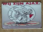 Ajax - Vintage Ajax metalen bordjes formaat A4 (21x29 cm), Verzenden, Nieuw, Ajax, Poster, Plaatje of Sticker