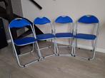 klap stoelen, Huis en Inrichting, Stoelen, Ophalen, Gebruikt, Blauw, Vier