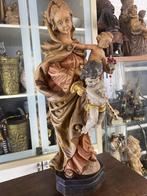 Anton Reiser PastelMadonna met Kind en antieke putti - 53 cm, Antiek en Kunst, Antiek | Religie, Ophalen of Verzenden